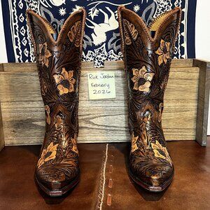 Star by Liberty Boot Co. Fully Tooled Cowboy Boots in Men's Size 11.5D